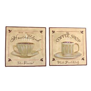 Coffee Shop & House Blend Decorative Ceramic Wall Plaques